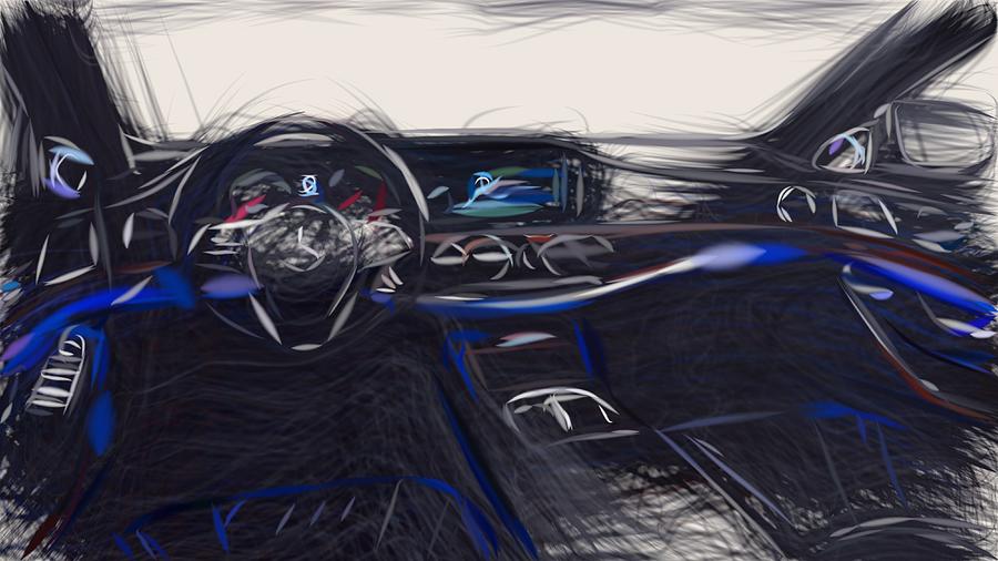 Mercedes Maybach S650 Drawing #6 Digital Art by CarsToon Concept