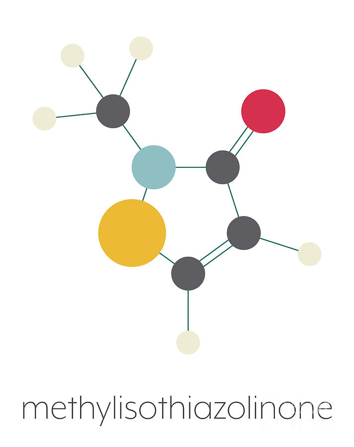 Methylisothiazolinone Preservative Molecule Photograph By Molekuul