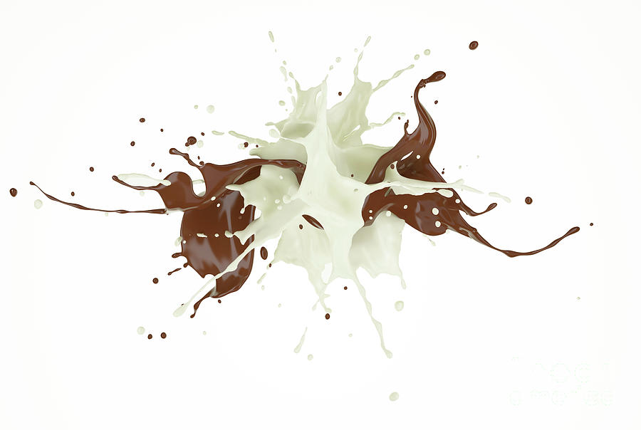 Milk And Chocolate Splashing Against Each Other #5 Photograph by Leonello Calvetti/science Photo Library