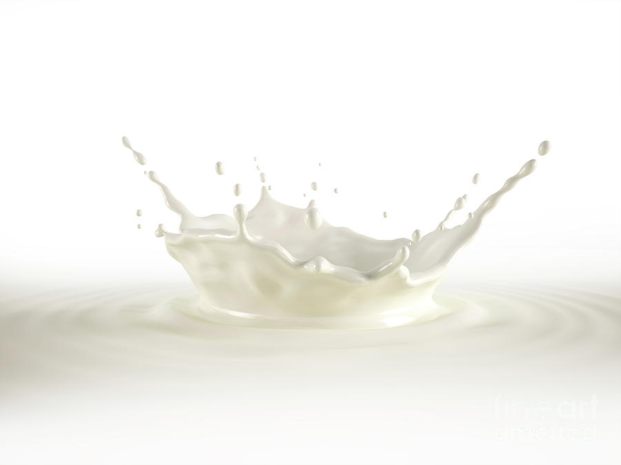Milk Crown Splash With Ripples Photograph By Leonello Calvetti Science Photo Library Fine