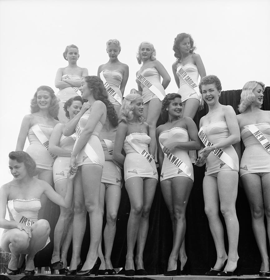 Black And White Photograph - Miss Universe Pageant #5 by George Silk
