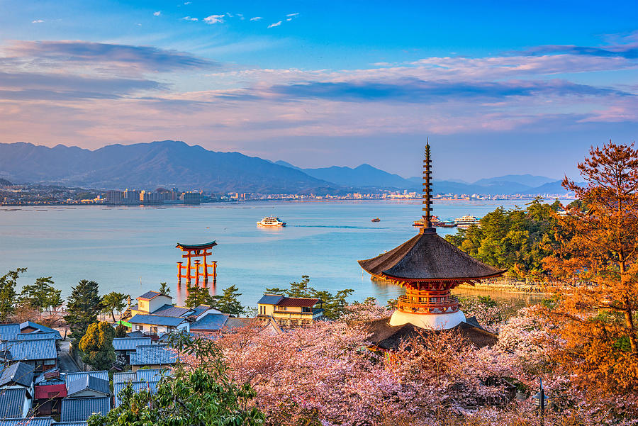 Architecture Photograph - Miyajima Island, Hiroshima, Japan #5 by Sean Pavone