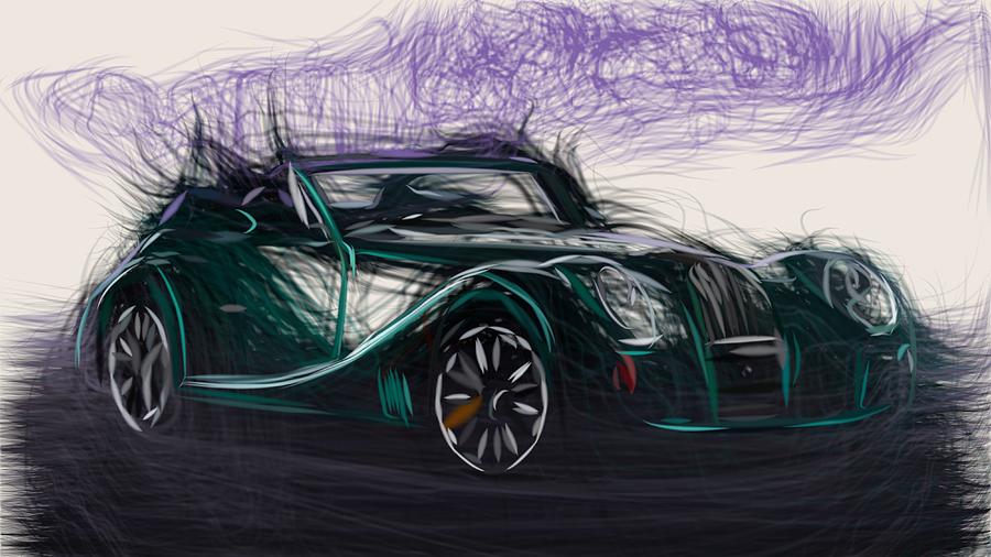Morgan Aero Draw #5 Digital Art by CarsToon Concept