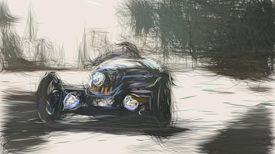 Morgan EV3 Drawing #6 Digital Art by CarsToon Concept