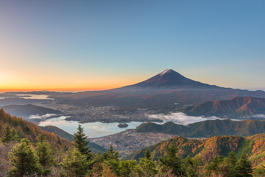 Mt. Fuji, Japan Over Kawaguchi Lake #5 Photograph by Sean Pavone - Pixels