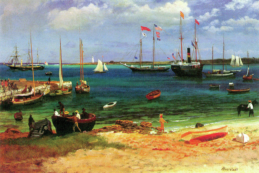 Nassau Harbor Painting by Albert Bierstadt - Fine Art America