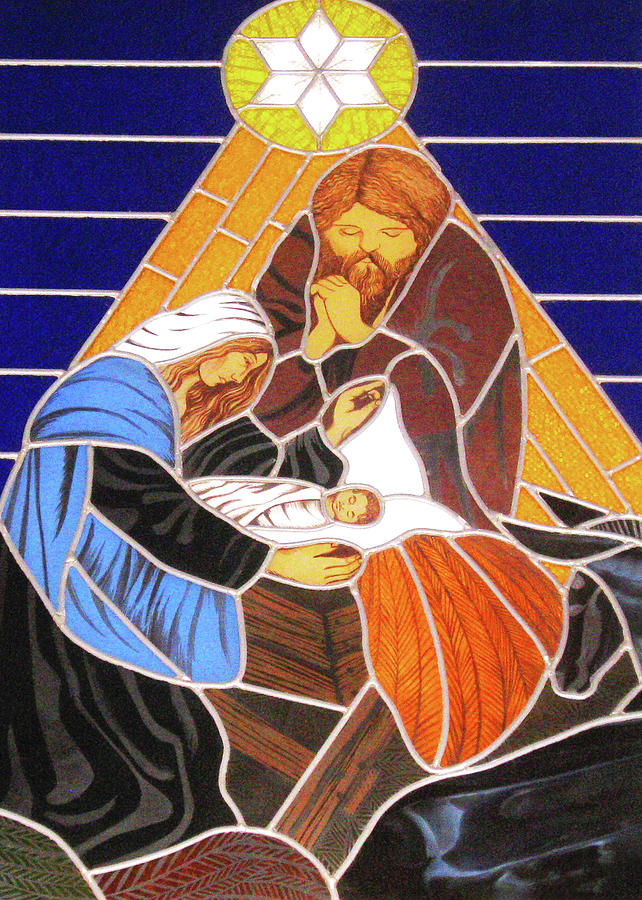 Nativity Stained Glass #6 Photograph by Munir Alawi
