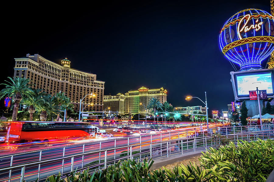Nightime On Vegas Strip In Las Vegas Nevada #5 Photograph by Alex Grichenko