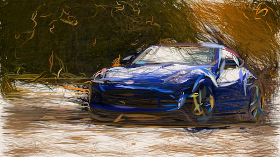 Nissan 370Z Heritage Edition Drawing #6 Digital Art by CarsToon Concept