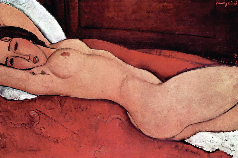 Paris Painting - Nude #5 by Amedeo Modigliani