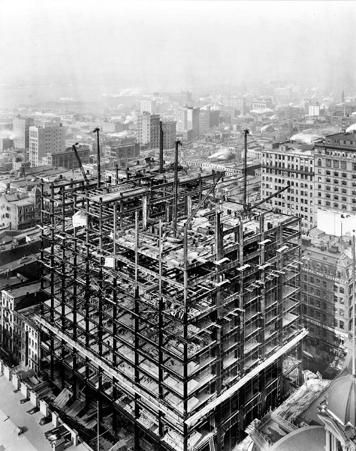 Nyc, Woolworth Building Construction #5 Photograph by Science Source