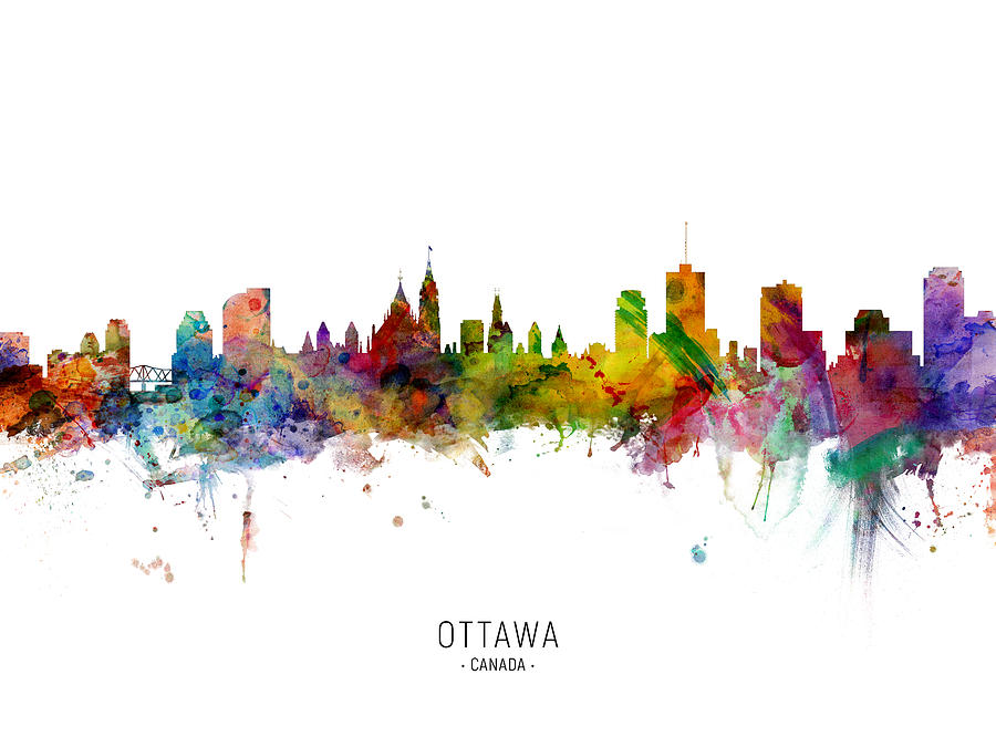 Ottawa Canada Skyline #5 Digital Art by Michael Tompsett