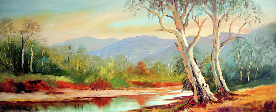 Nature Painting - Ovens River #5 by Glen Johnson