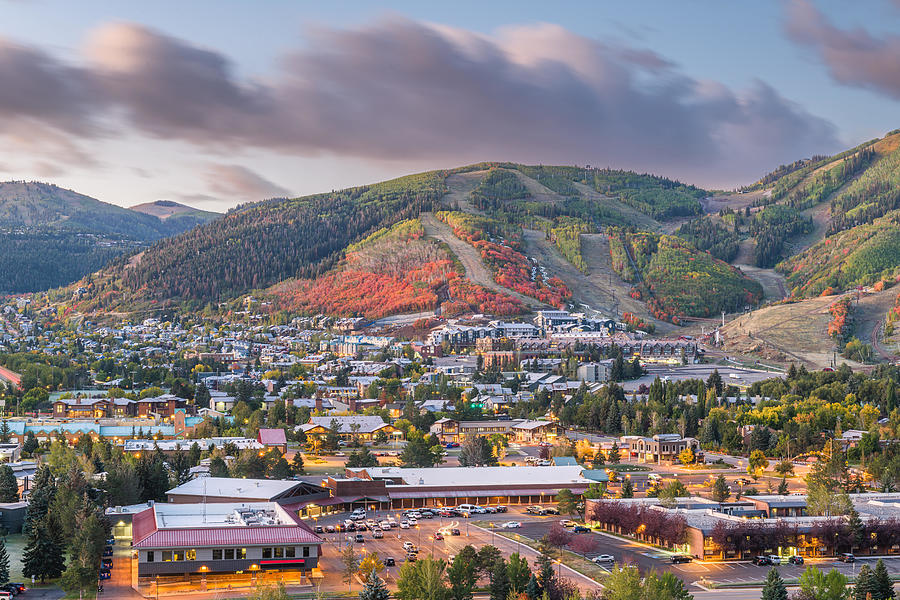 Mountain Photograph - Park City, Utah, Usa Downtown In Autumn #5 by Sean Pavone