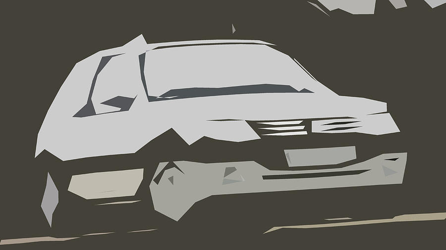 Peugeot 205 GTI Abstract Design #5 Digital Art by CarsToon Concept