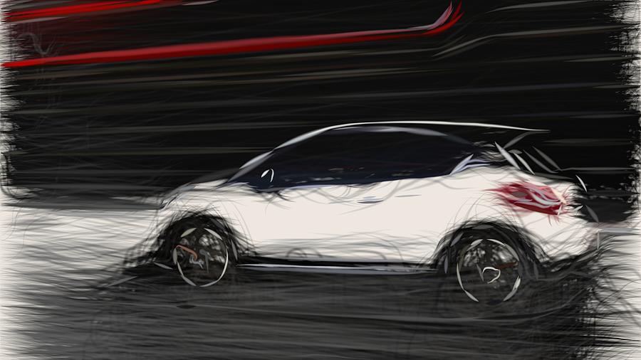 Peugeot 208 GTi Drawing #6 Digital Art by CarsToon Concept
