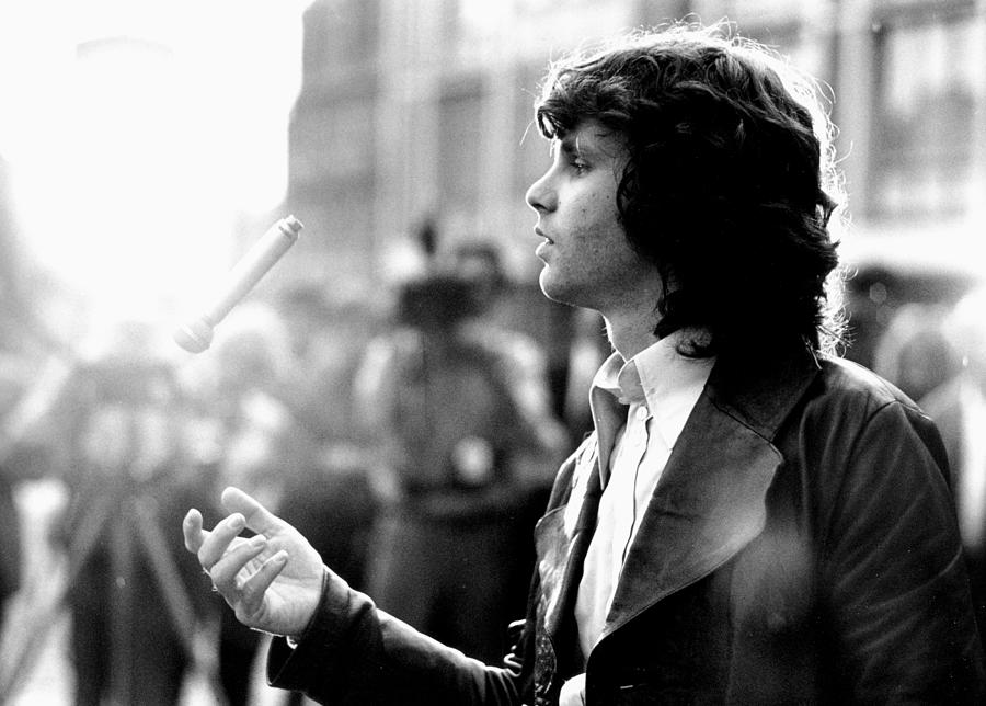 Black And White Photograph - Photo Of Jim Morrison #5 by Michael Ochs Archives