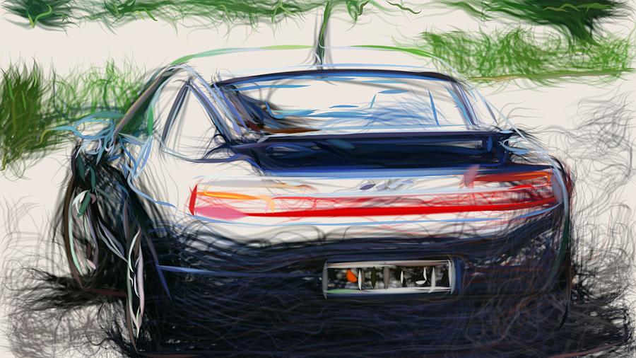 Porsche 928 GTS Draw #5 Digital Art by CarsToon Concept