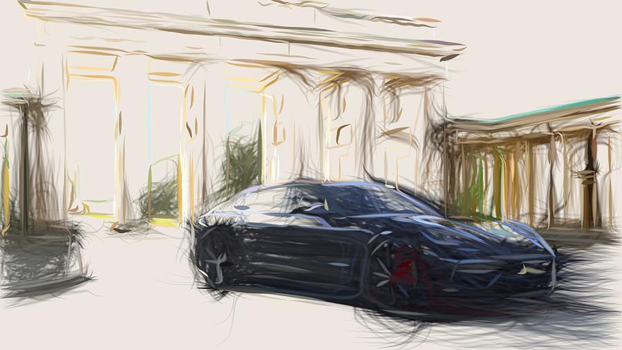 porsche panamera turbo drawing digital art by carstoon concept porsche panamera turbo drawing by carstoon concept