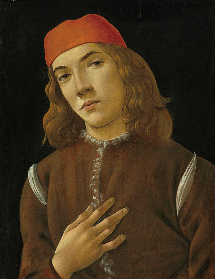 Sandro Botticelli Painting - Portrait Of A Youth by Sandro Botticelli