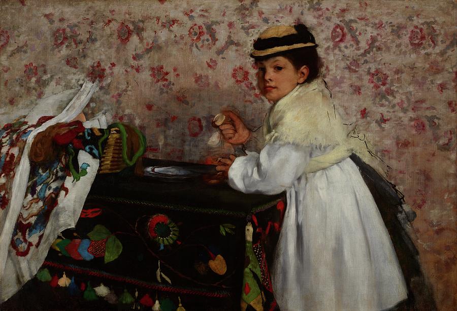 Portrait Of Mlle. Hortense Valpincon Painting by Edgar Degas Portrait Of Mlle. Hortense Valpincon Painting by Edgar Degas