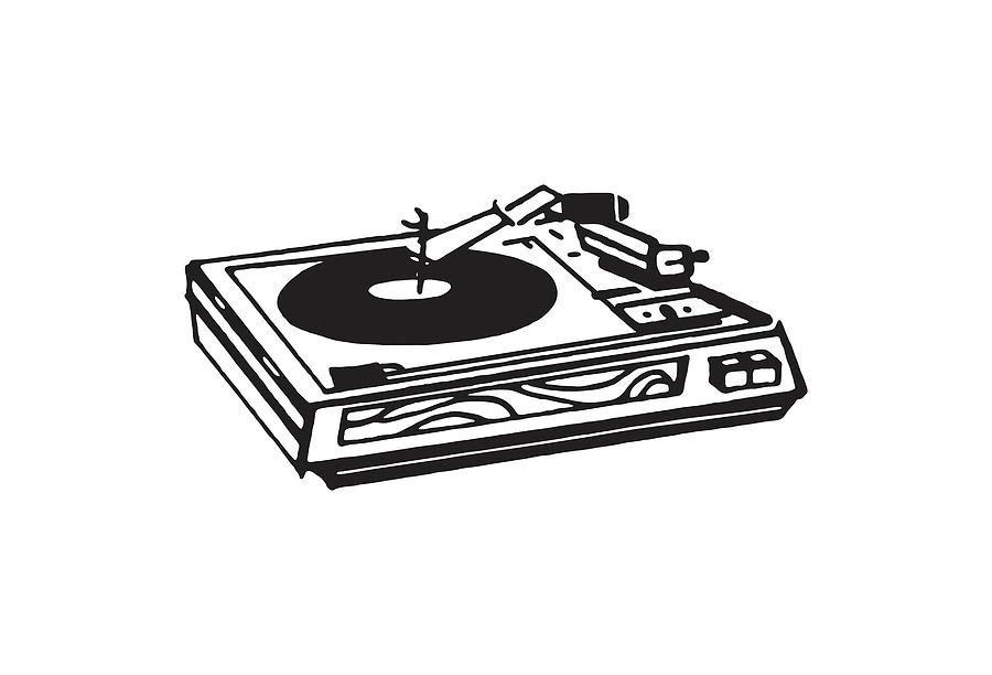 Record Player Drawing by CSA Images - Fine Art America