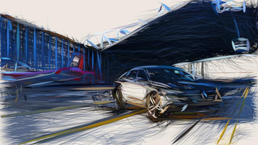 Renault Talisman Draw #6 Digital Art by CarsToon Concept