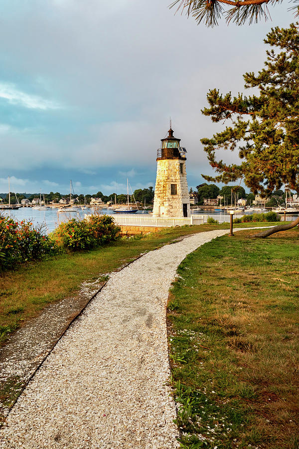 Rhode Island, Newport, Newport Harbor Lighthouse #5 Digital Art by Lumiere