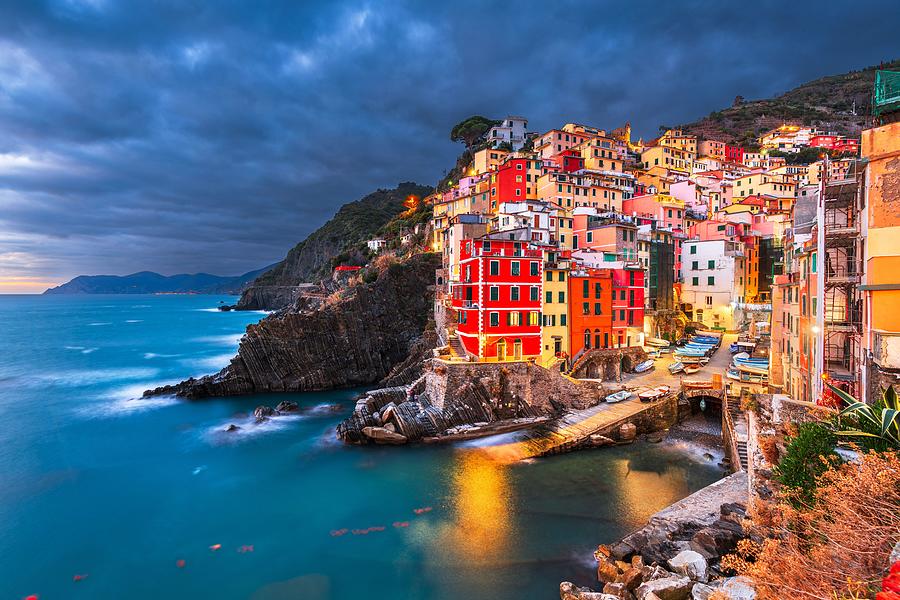 Architecture Photograph - Riomaggiore, Italy, In The Cinque Terre #5 by Sean Pavone