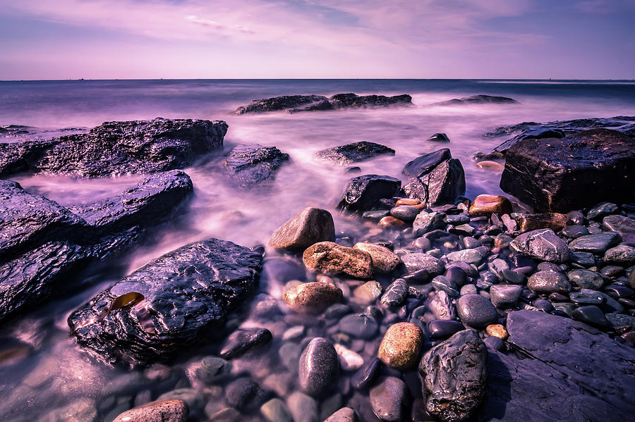 Rocky Coastline In Newport Rhode Island #5 Photograph by Alex Grichenko