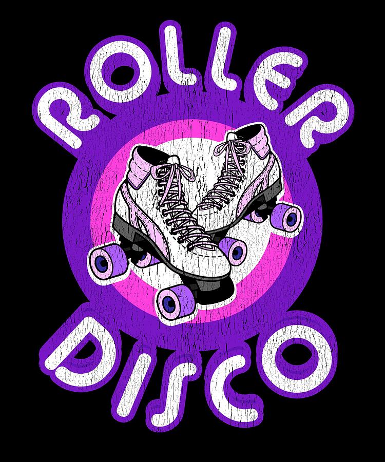 Roller Disco Derby Vintage Distressed Design 70s 80s Digital Art by ...