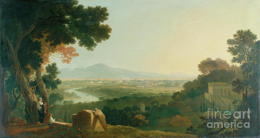 Rome From The Villa Madama Painting by Richard Wilson