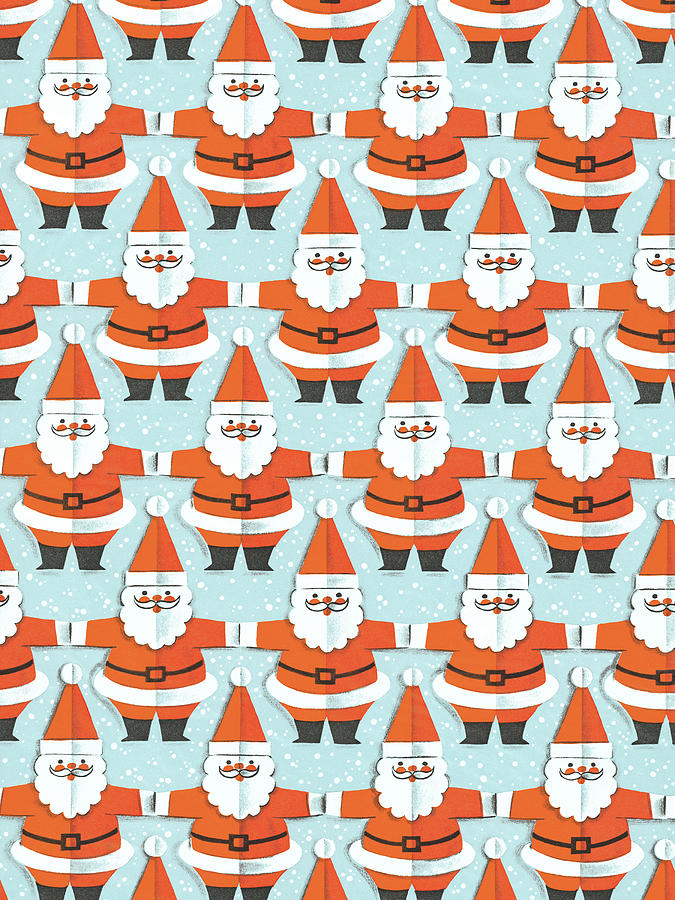 Christmas Drawing - Santa Claus pattern #5 by CSA Images