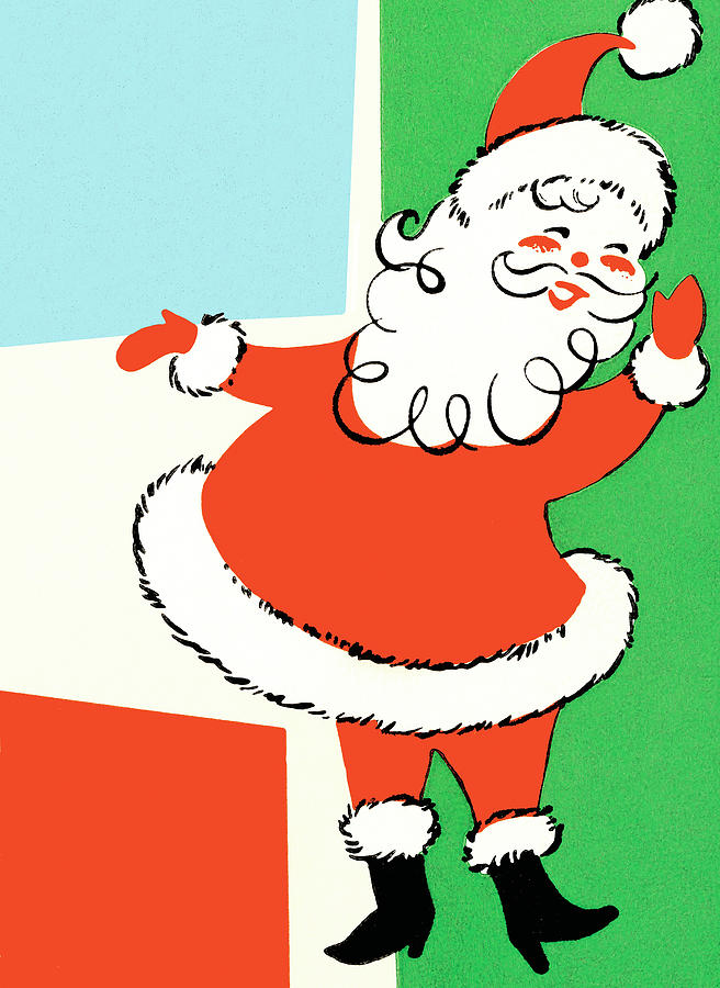 Christmas Drawing - Santa #5 by CSA Images