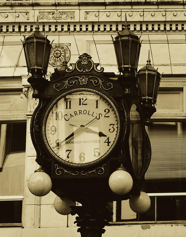 Seattle Street Clock #5 Photograph by Mountain Dreams