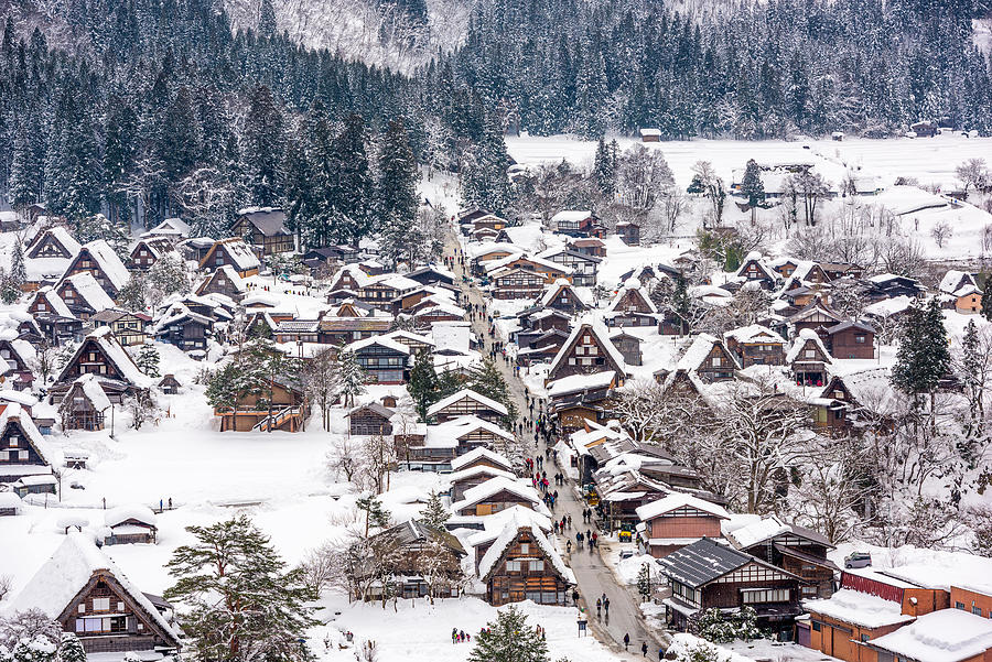 Winter Photograph - Shirakawago, Gifu, Japan Historic #5 by Sean Pavone