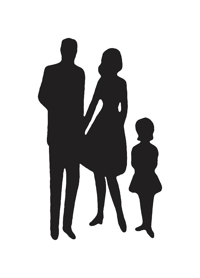 family of five silhouette