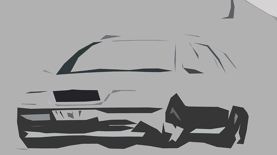 Skoda Octavia RS Combi Abstract Design #5 Digital Art by CarsToon Concept