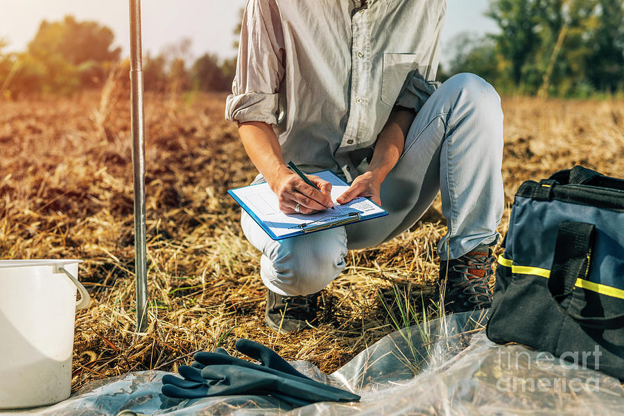 Soil Scientist Taking Notes #5 Photograph by Science Photo Library Soil Scientist Taking Notes #5 Photograph by Science Photo Library