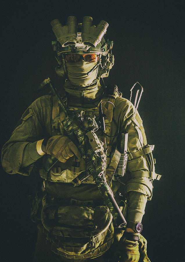 Special Forces Soldier In Combat Photograph by Oleg Zabielin - Fine Art ...