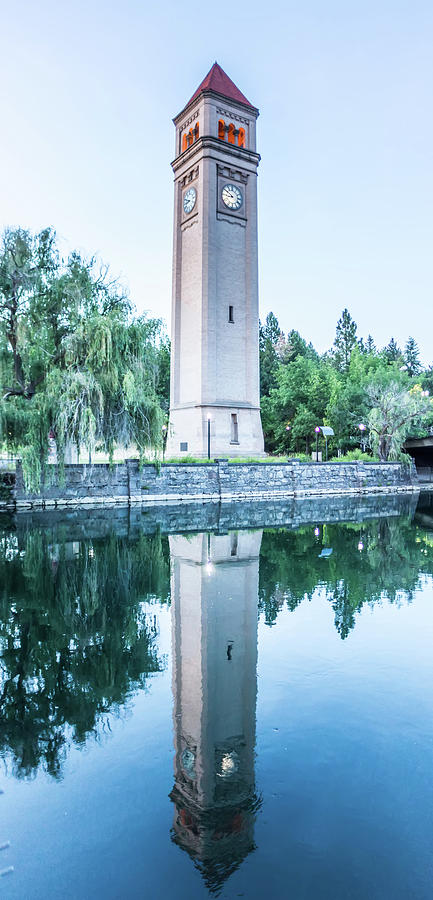 Spokane River in Riverfront Park with Clock Tower #5 Photograph by Alex Grichenko