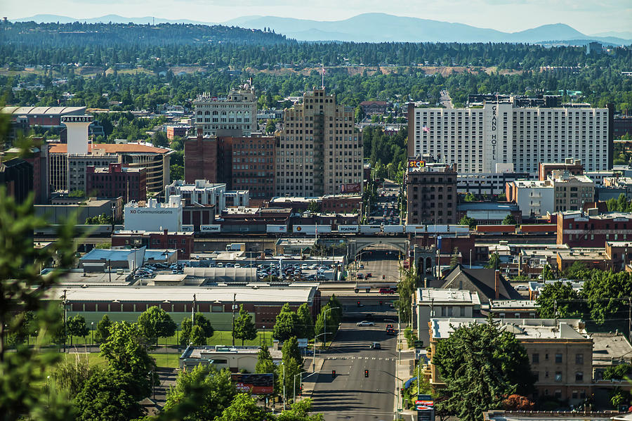 Spokane washington city skyline and spokane valley views #5 Photograph by Alex Grichenko
