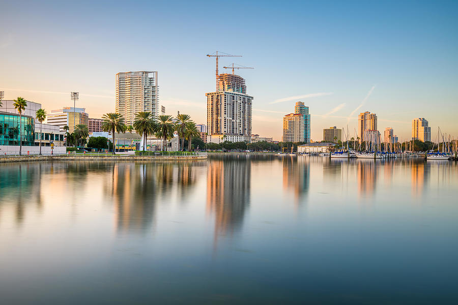 Architecture Photograph - St. Petersburg, Florida, Usa Downtown #5 by Sean Pavone