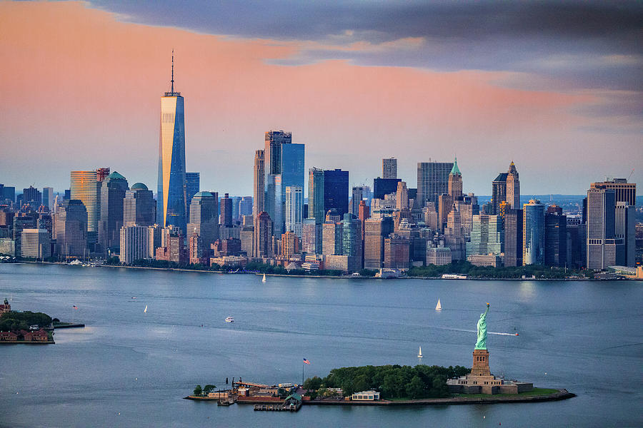 Statue Of Liberty & Nyc Skyline #5 Digital Art by Antonino Bartuccio