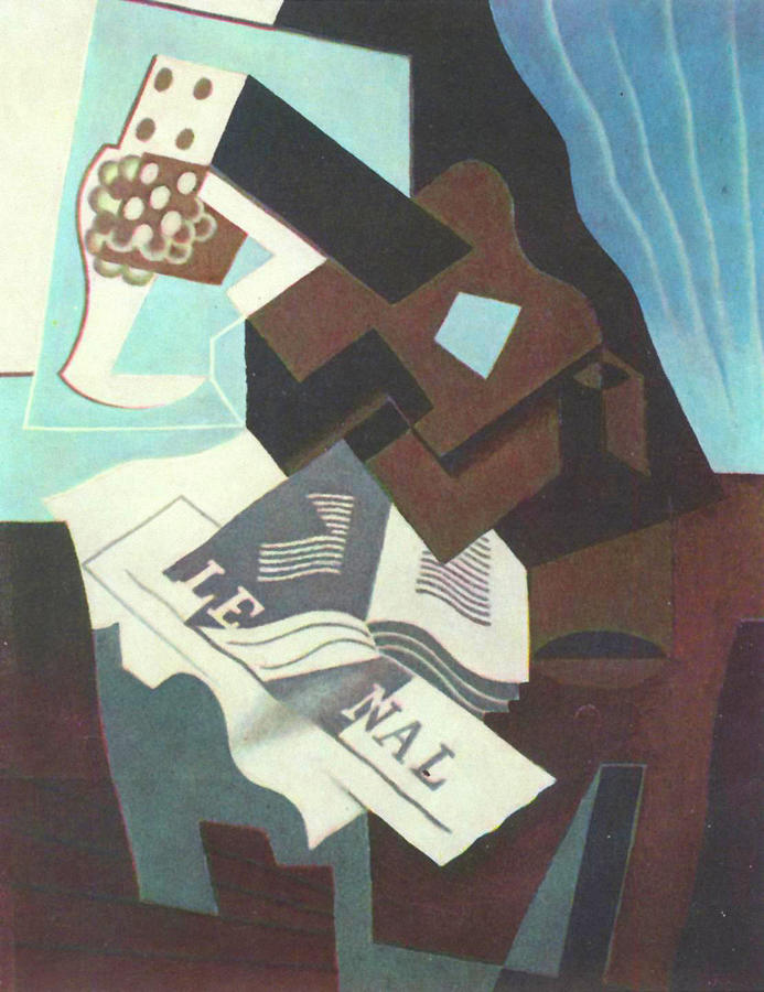 Still Life Painting - Still Life with Newspaper #5 by Juan Gris