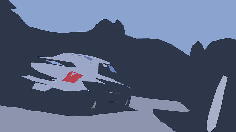 Subaru Impreza WRX Abstract Design #5 Digital Art by CarsToon Concept
