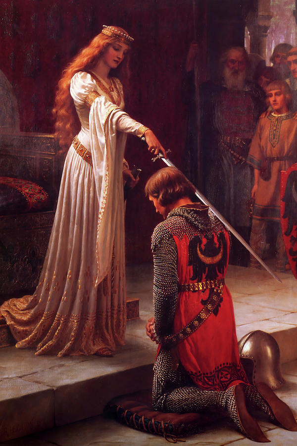 Knight Painting - The Accolade #5 by Edmund Blair Leighton