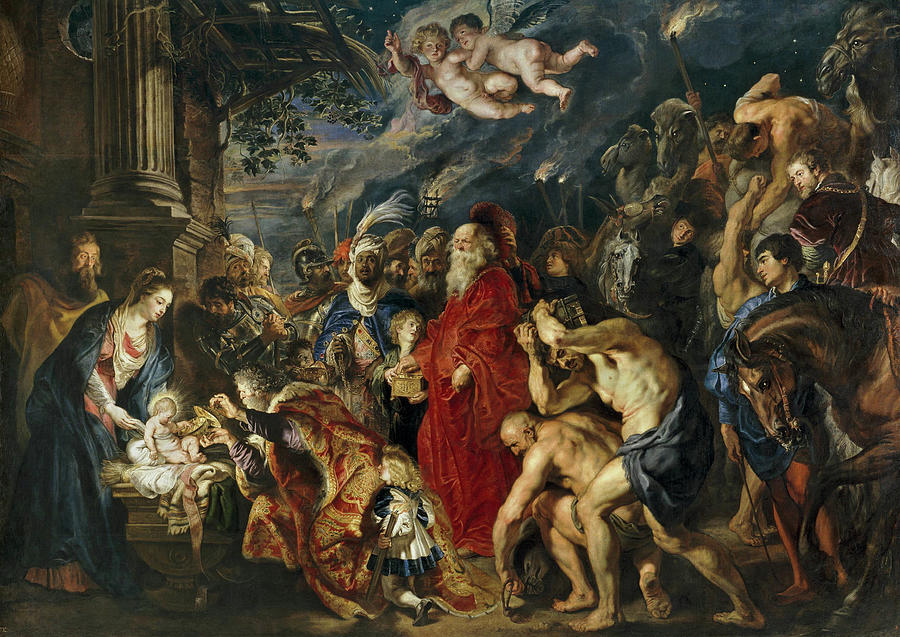 Peter Paul Rubens Painting - The Adoration of the Magi #5 by Peter Paul Rubens