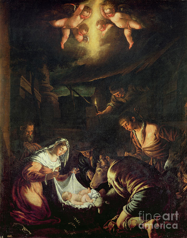 The Adoration Of The Shepherds Painting by Jacopo Bassano