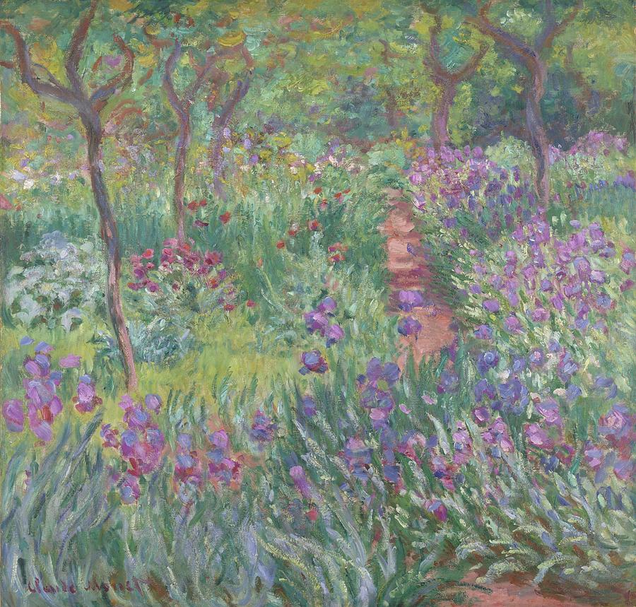 Claude Monet Painting - The Artists Garden In Giverny by Claude Monet